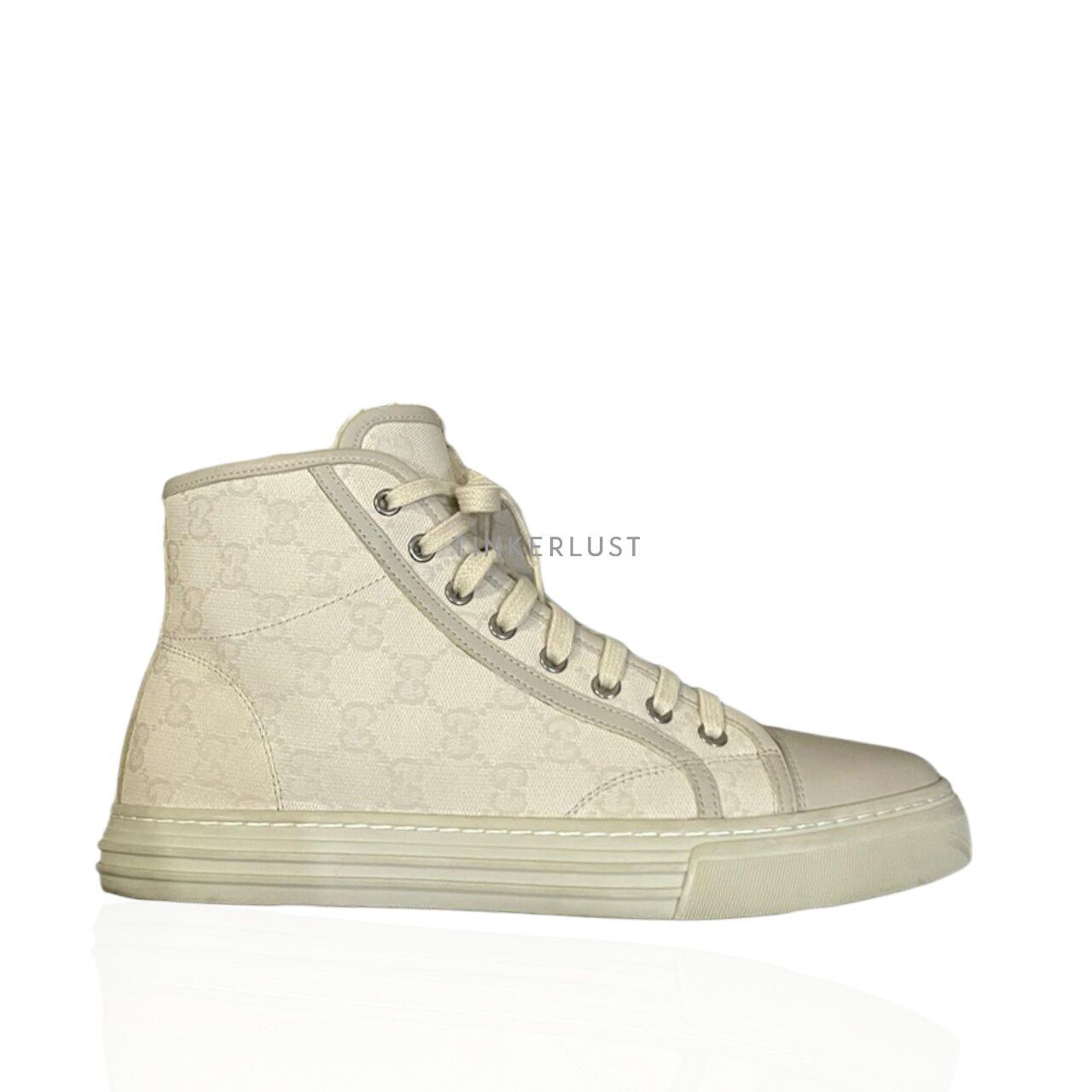 Gucci monogram high top sneakers hotsell
